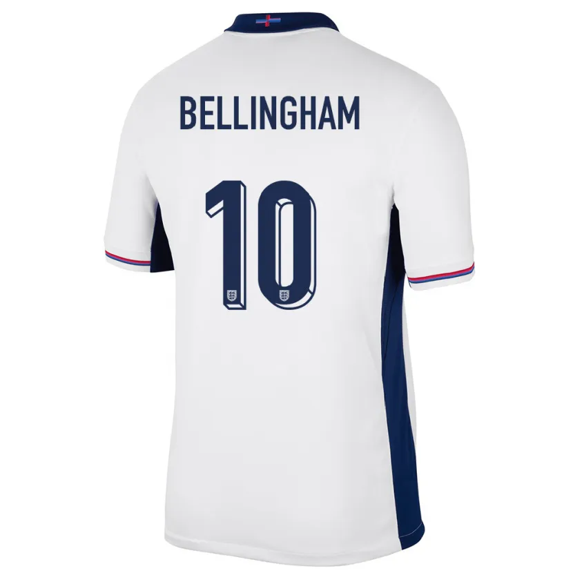 Danxen Heren Engeland Jude Bellingham #10 Wit Thuisshirt Thuistenue 24-26 T-Shirt