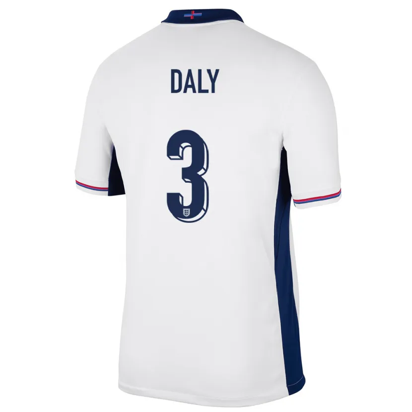 Danxen Heren Engeland Rachel Daly #3 Wit Thuisshirt Thuistenue 24-26 T-Shirt