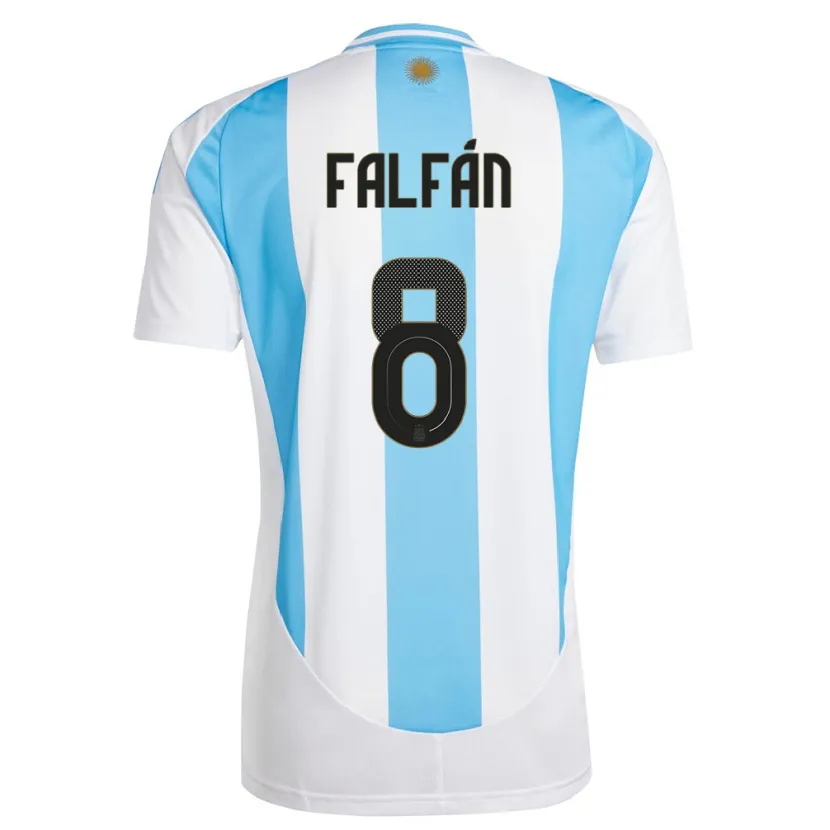 Danxen Heren Argentinië Daiana Falfan #8 Wit Blauw Thuisshirt Thuistenue 24-26 T-Shirt