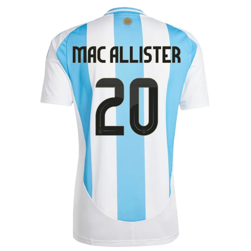 Danxen Heren Argentinië Alexis Mac Allister #20 Wit Blauw Thuisshirt Thuistenue 24-26 T-Shirt