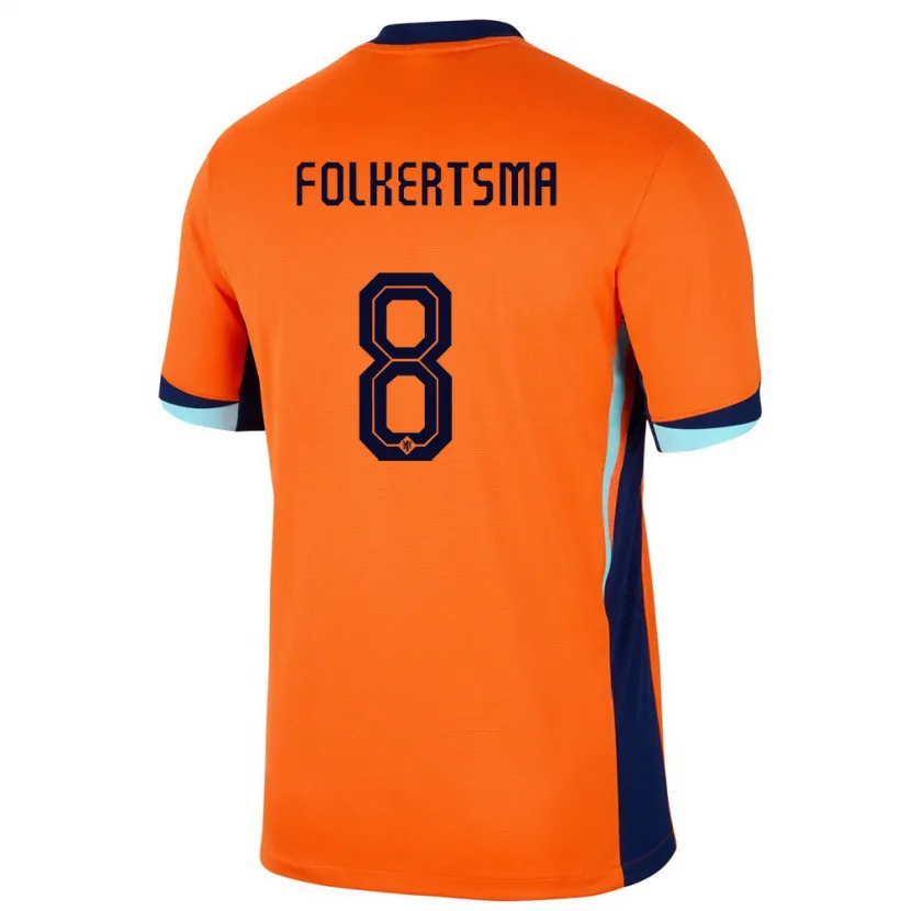 Danxen Heren Nederland Sisca Folkertsma #8 Oranje Thuisshirt Thuistenue 24-26 T-Shirt