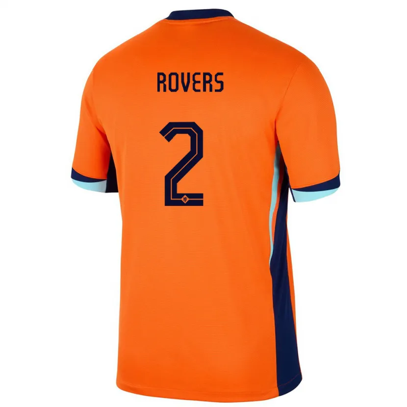 Danxen Heren Nederland Bram Rovers #2 Oranje Thuisshirt Thuistenue 24-26 T-Shirt