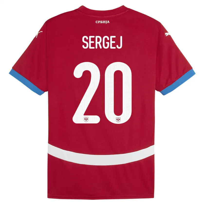 Danxen Heren Servië Sergej Milinkovic-Savic #20 Rood Thuisshirt Thuistenue 24-26 T-Shirt