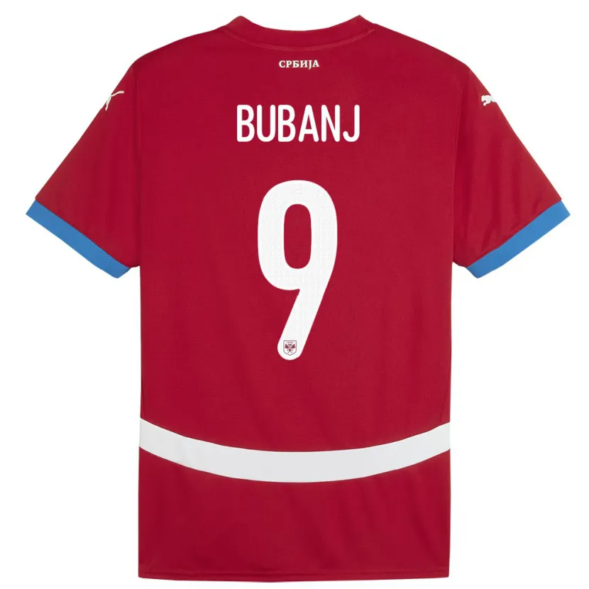 Danxen Heren Servië Mateja Bubanj #9 Rood Thuisshirt Thuistenue 24-26 T-Shirt