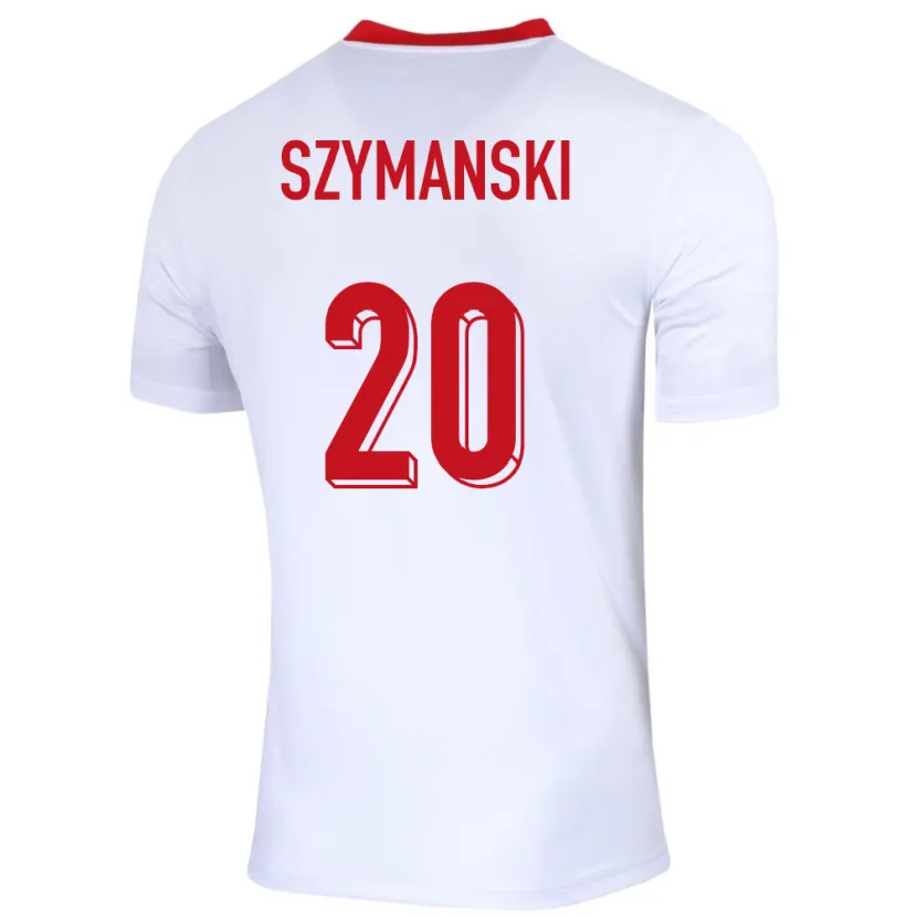Danxen Heren Polen Sebastian Szymanski #20 Wit Thuisshirt Thuistenue 24-26 T-Shirt