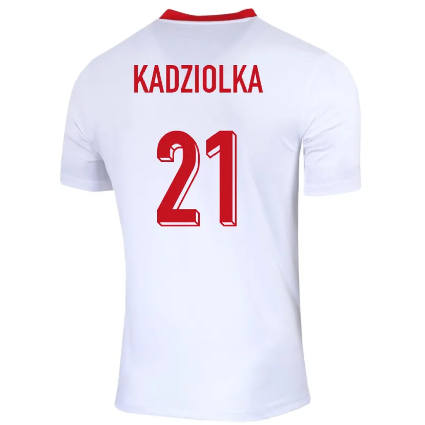 Danxen Heren Polen Szymon Kadziolka #21 Wit Thuisshirt Thuistenue 24-26 T-Shirt