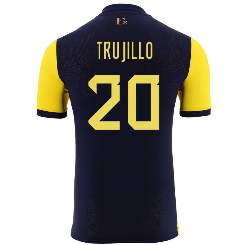 Danxen Heren Ecuador Isabel Trujillo #20 Geel Thuisshirt Thuistenue 24-26 T-Shirt