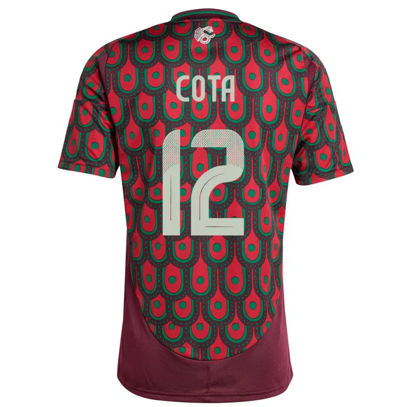 Danxen Heren Mexico Rodolfo Cota #12 Kastanjebruin Thuisshirt Thuistenue 24-26 T-Shirt