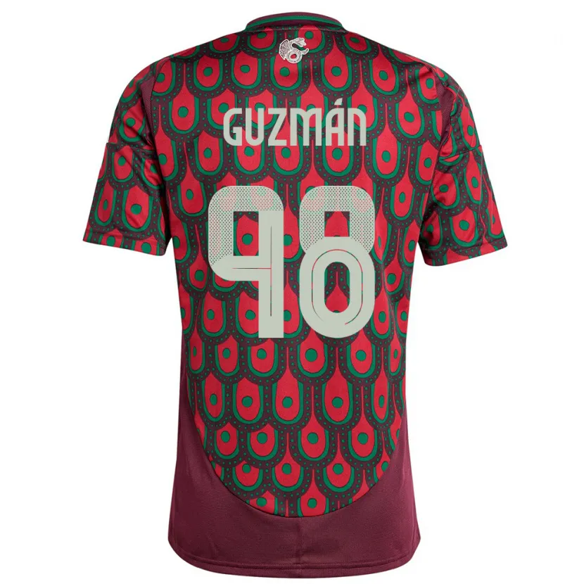 Danxen Heren Mexico Kinberly Guzman #98 Kastanjebruin Thuisshirt Thuistenue 24-26 T-Shirt
