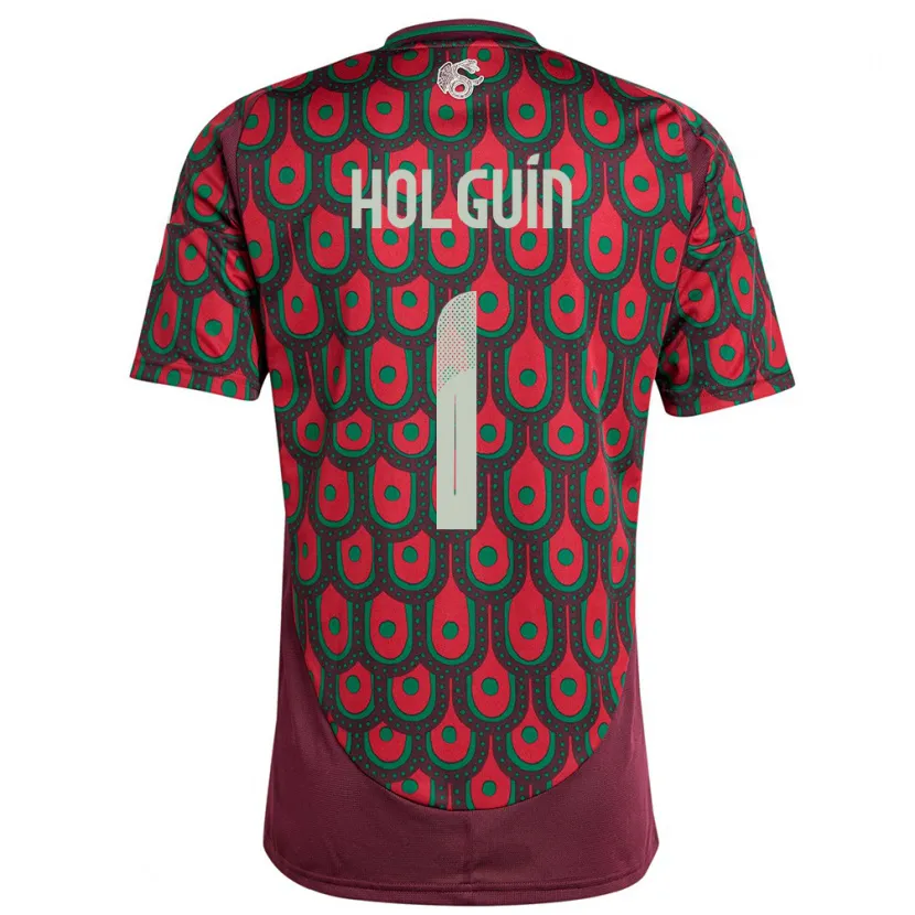 Danxen Heren Mexico Hector Holguin #1 Kastanjebruin Thuisshirt Thuistenue 24-26 T-Shirt