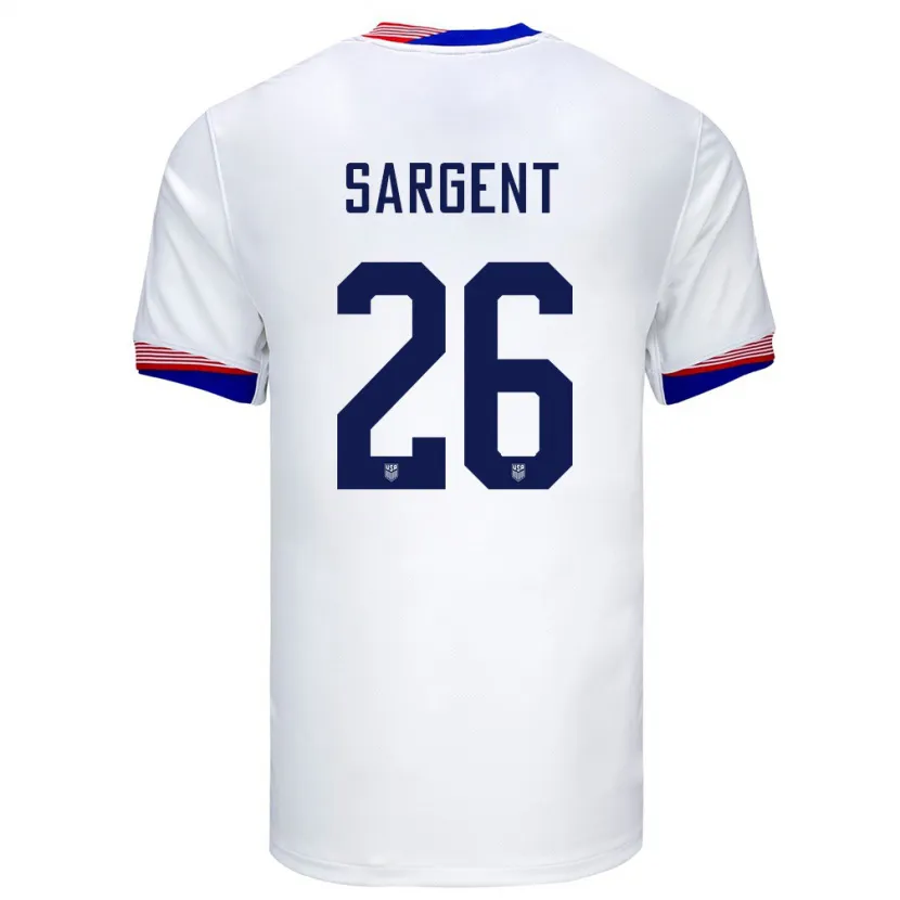 Danxen Heren Verenigde Staten Josh Sargent #26 Wit Thuisshirt Thuistenue 24-26 T-Shirt