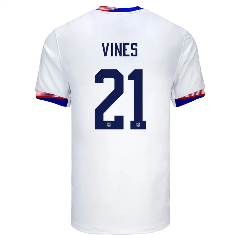 Danxen Heren Verenigde Staten Sam Vines #21 Wit Thuisshirt Thuistenue 24-26 T-Shirt