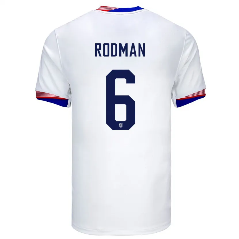 Danxen Heren Verenigde Staten Trinity Rodman #6 Wit Thuisshirt Thuistenue 24-26 T-Shirt