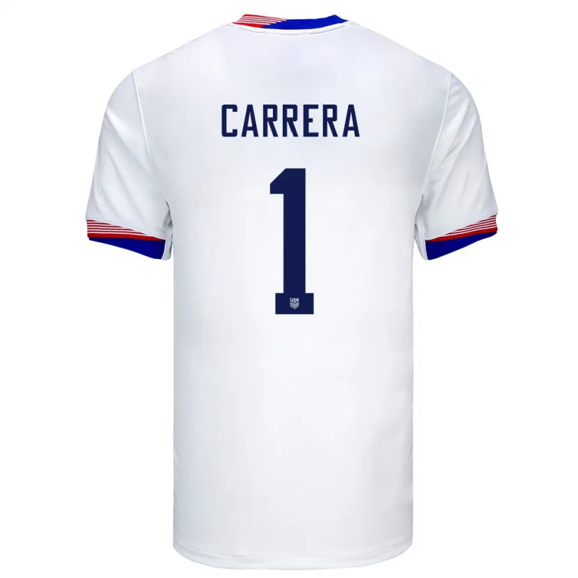 Danxen Heren Verenigde Staten Antonio Carrera #1 Wit Thuisshirt Thuistenue 24-26 T-Shirt