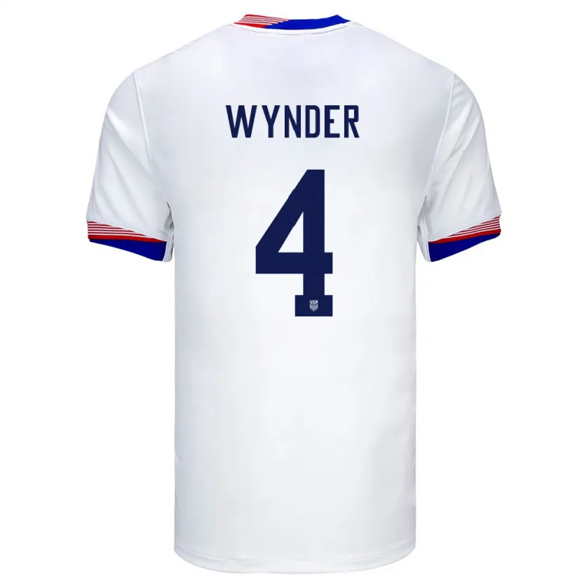 Danxen Heren Verenigde Staten Joshua Wynder #4 Wit Thuisshirt Thuistenue 24-26 T-Shirt