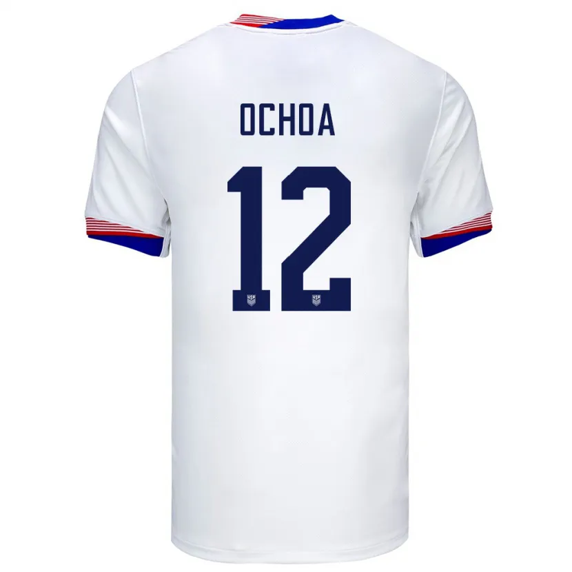 Danxen Heren Verenigde Staten Emmanuel Ochoa #12 Wit Thuisshirt Thuistenue 24-26 T-Shirt
