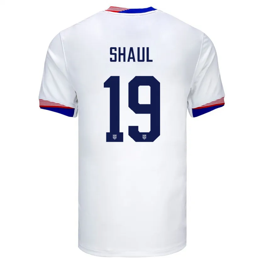 Danxen Heren Verenigde Staten Ian Shaul #19 Wit Thuisshirt Thuistenue 24-26 T-Shirt