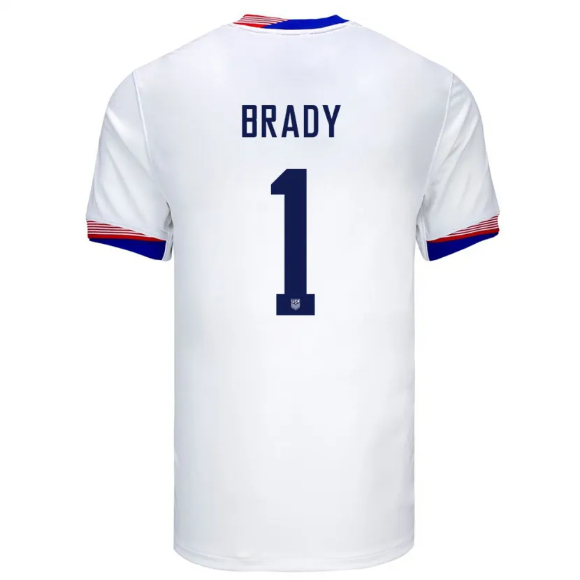 Danxen Heren Verenigde Staten Chris Brady #1 Wit Thuisshirt Thuistenue 24-26 T-Shirt