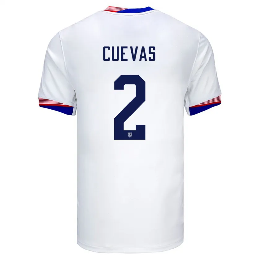 Danxen Heren Verenigde Staten Mauricio Cuevas #2 Wit Thuisshirt Thuistenue 24-26 T-Shirt