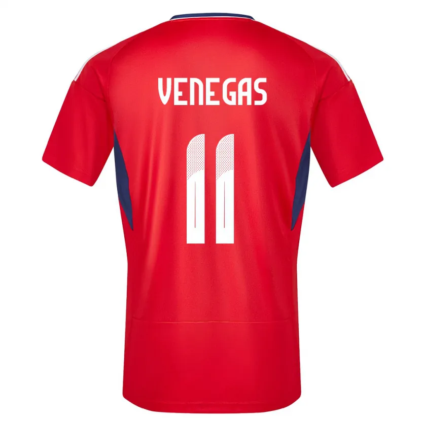 Danxen Heren Costa Rica Johan Venegas #11 Rood Thuisshirt Thuistenue 24-26 T-Shirt