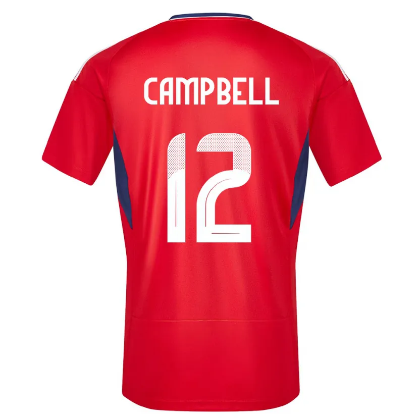 Danxen Heren Costa Rica Joel Campbell #12 Rood Thuisshirt Thuistenue 24-26 T-Shirt