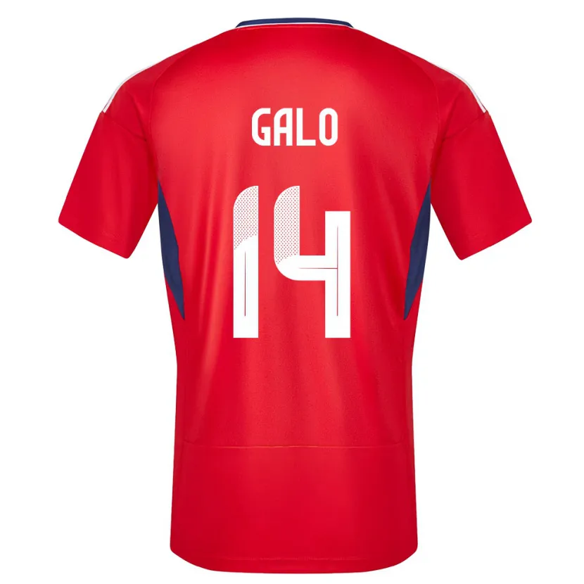Danxen Heren Costa Rica Orlando Galo #14 Rood Thuisshirt Thuistenue 24-26 T-Shirt