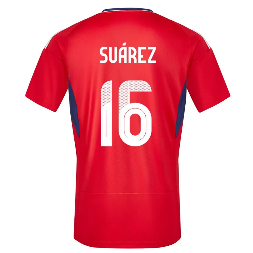 Danxen Heren Costa Rica Aaron Suarez #16 Rood Thuisshirt Thuistenue 24-26 T-Shirt