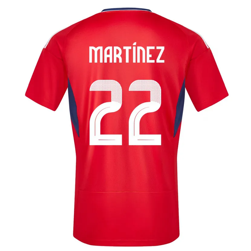 Danxen Heren Costa Rica Carlos Martinez #22 Rood Thuisshirt Thuistenue 24-26 T-Shirt