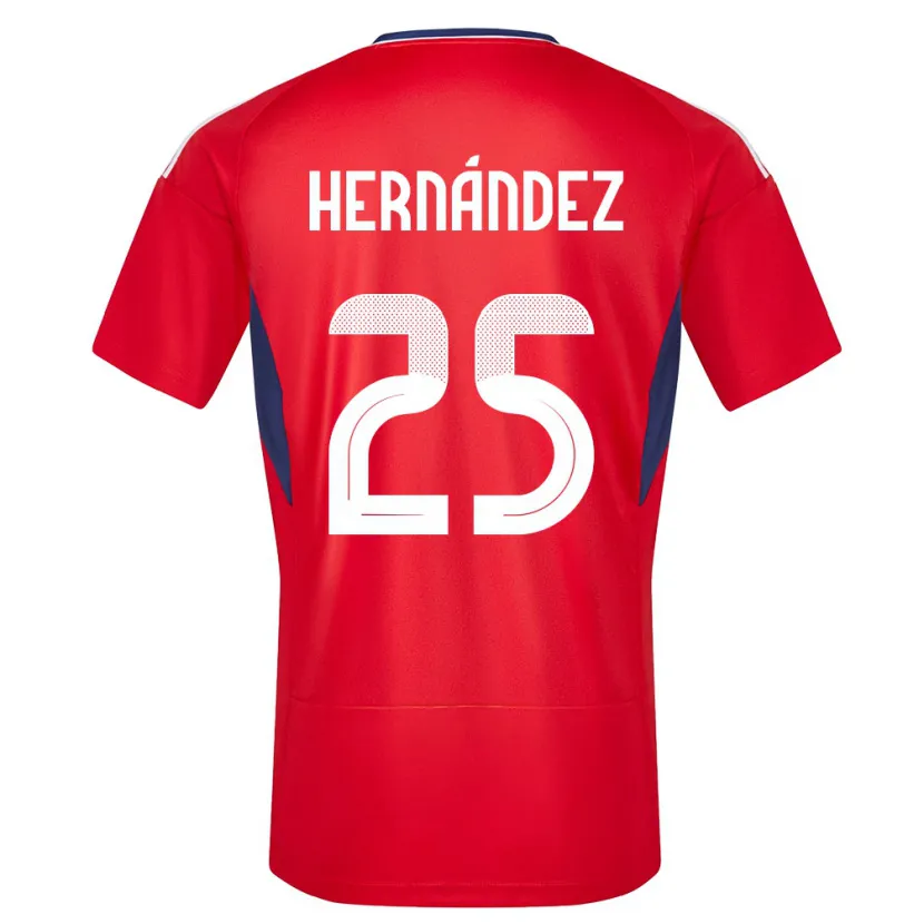 Danxen Heren Costa Rica Anthony Hernandez #25 Rood Thuisshirt Thuistenue 24-26 T-Shirt