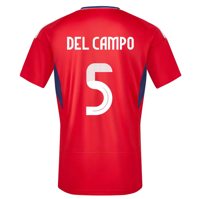 Danxen Heren Costa Rica Valeria Del Campo #5 Rood Thuisshirt Thuistenue 24-26 T-Shirt