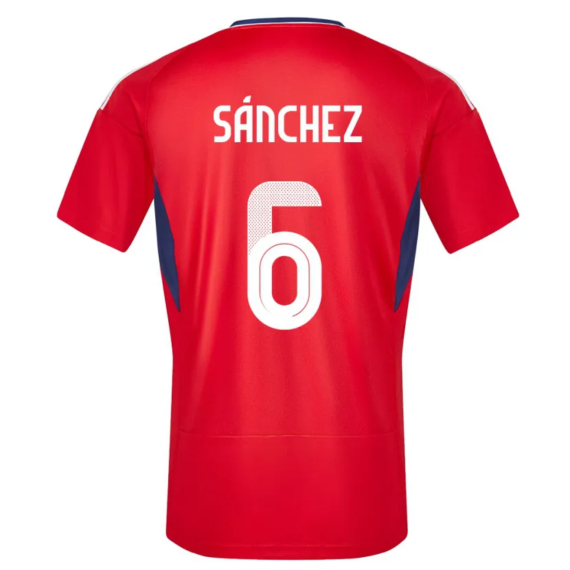 Danxen Heren Costa Rica Carol Sanchez #6 Rood Thuisshirt Thuistenue 24-26 T-Shirt