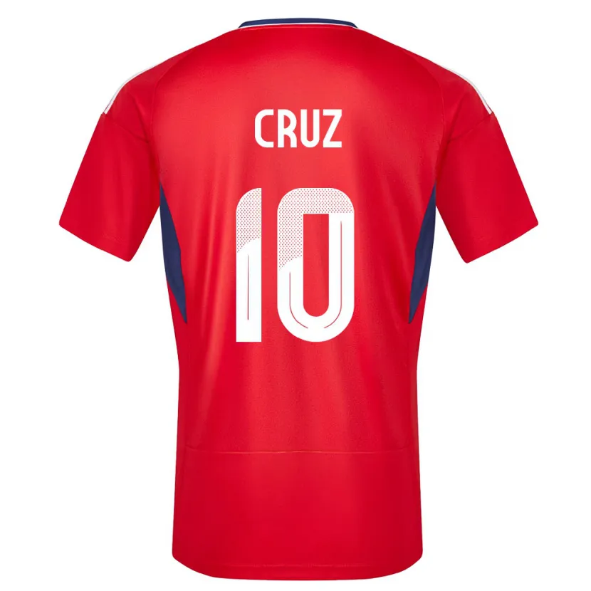 Danxen Heren Costa Rica Shirley Cruz #10 Rood Thuisshirt Thuistenue 24-26 T-Shirt