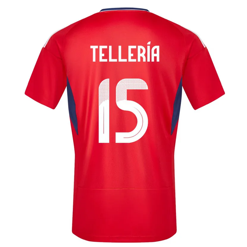 Danxen Heren Costa Rica Jostin Telleria #15 Rood Thuisshirt Thuistenue 24-26 T-Shirt