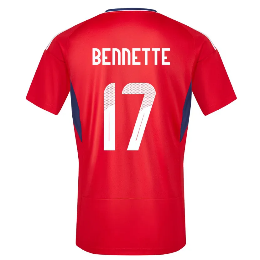 Danxen Heren Costa Rica Jewison Bennette #17 Rood Thuisshirt Thuistenue 24-26 T-Shirt