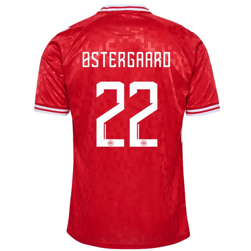 Danxen Heren Denemarken Maja Bay Østergaard #22 Rood Thuisshirt Thuistenue 24-26 T-Shirt
