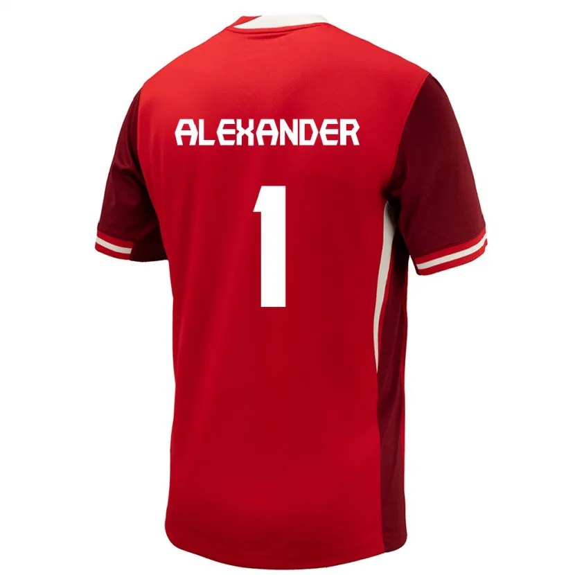 Danxen Heren Canada Ben Alexander #1 Rood Thuisshirt Thuistenue 24-26 T-Shirt