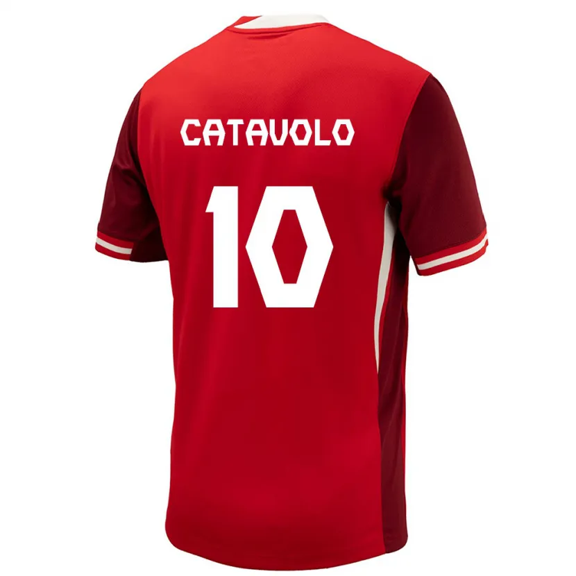 Danxen Heren Canada Matthew Catavolo #10 Rood Thuisshirt Thuistenue 24-26 T-Shirt