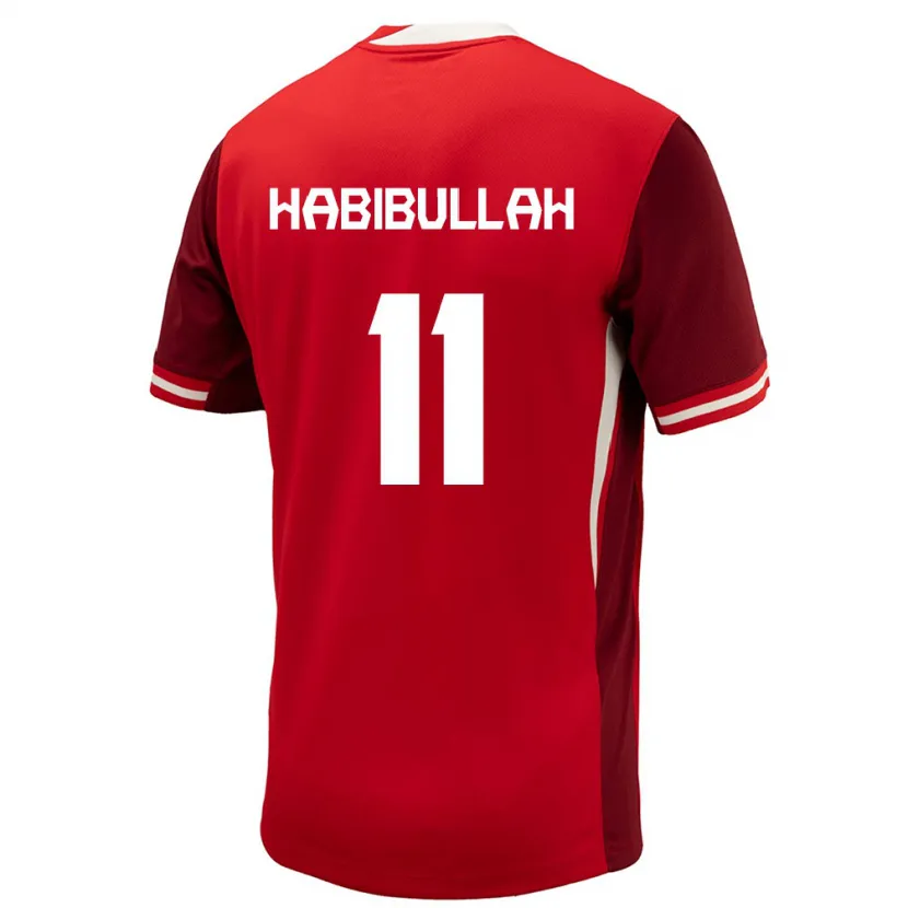 Danxen Heren Canada Kamron Habibullah #11 Rood Thuisshirt Thuistenue 24-26 T-Shirt