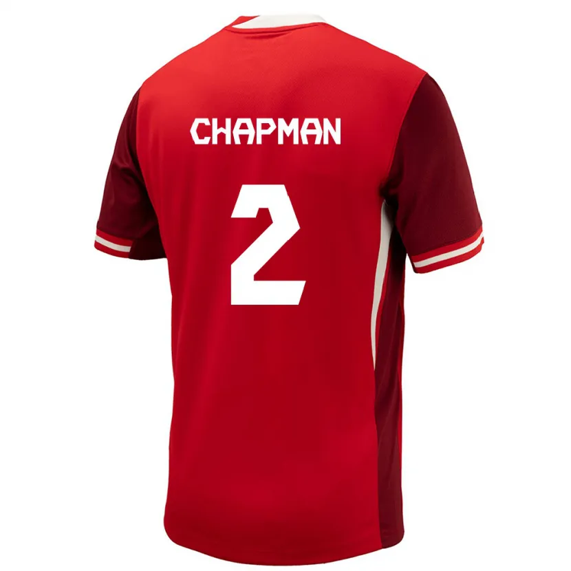 Danxen Heren Canada Allysha Chapman #2 Rood Thuisshirt Thuistenue 24-26 T-Shirt
