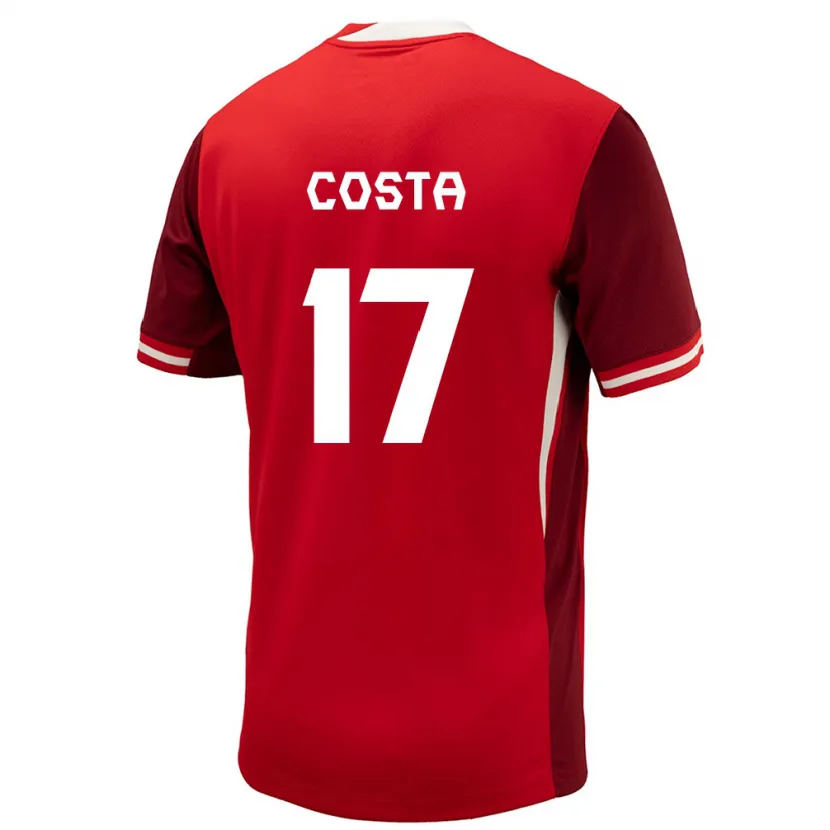 Danxen Heren Canada Jesse Costa #17 Rood Thuisshirt Thuistenue 24-26 T-Shirt