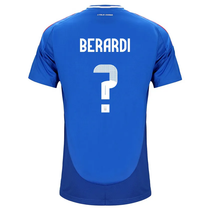Danxen Heren Italië Domenico Berardi #0 Blauw Thuisshirt Thuistenue 24-26 T-Shirt