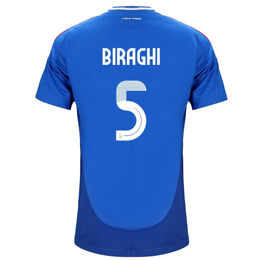 Danxen Heren Italië Cristiano Biraghi #5 Blauw Thuisshirt Thuistenue 24-26 T-Shirt