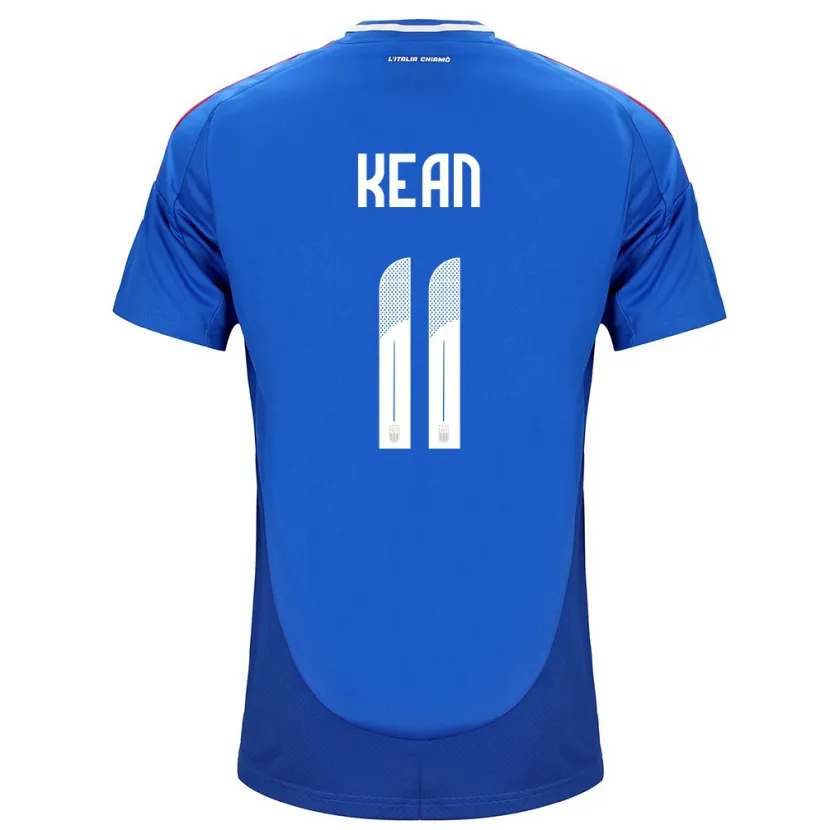 Danxen Heren Italië Moise Kean #11 Blauw Thuisshirt Thuistenue 24-26 T-Shirt