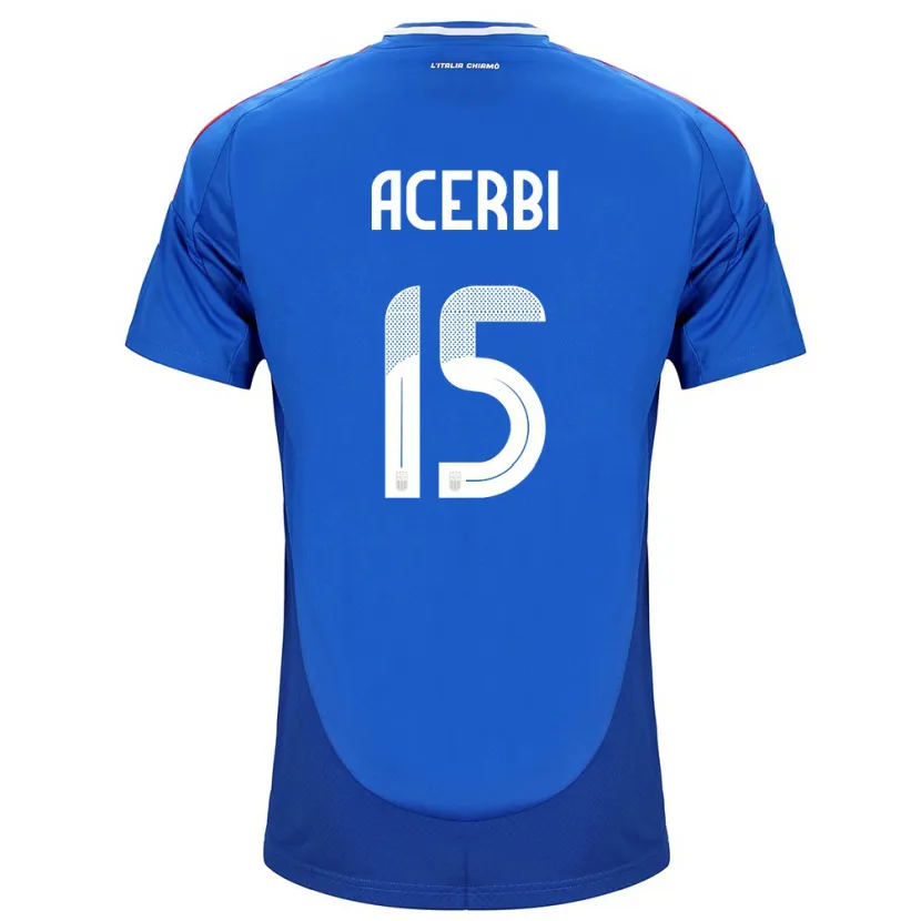 Danxen Heren Italië Francesco Acerbi #15 Blauw Thuisshirt Thuistenue 24-26 T-Shirt