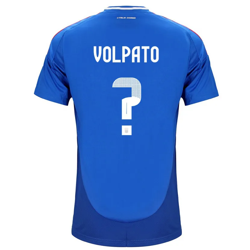 Danxen Heren Italië Cristian Volpato #0 Blauw Thuisshirt Thuistenue 24-26 T-Shirt