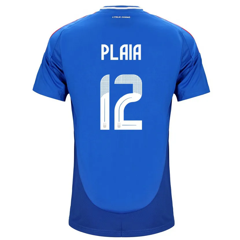 Danxen Heren Italië Francesco Plaia #12 Blauw Thuisshirt Thuistenue 24-26 T-Shirt