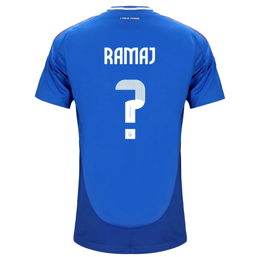 Danxen Heren Italië Gabriel Ramaj #0 Blauw Thuisshirt Thuistenue 24-26 T-Shirt