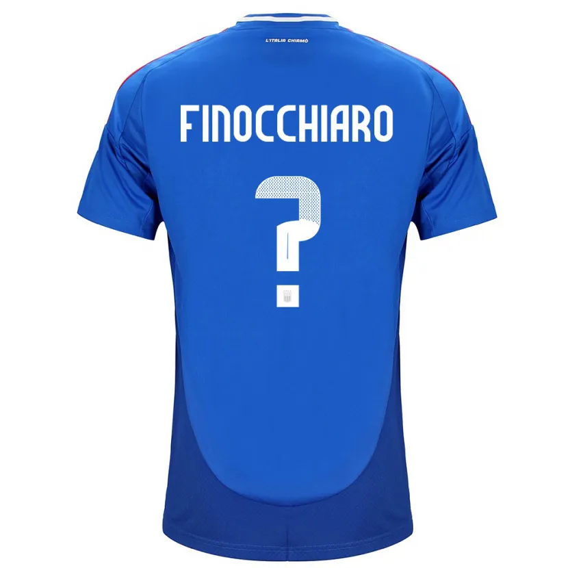 Danxen Heren Italië Gabriele Finocchiaro #0 Blauw Thuisshirt Thuistenue 24-26 T-Shirt