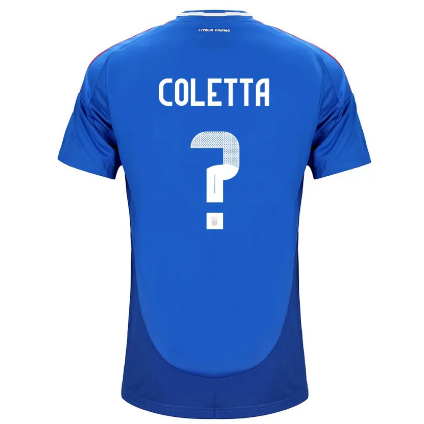 Danxen Heren Italië Federico Coletta #0 Blauw Thuisshirt Thuistenue 24-26 T-Shirt