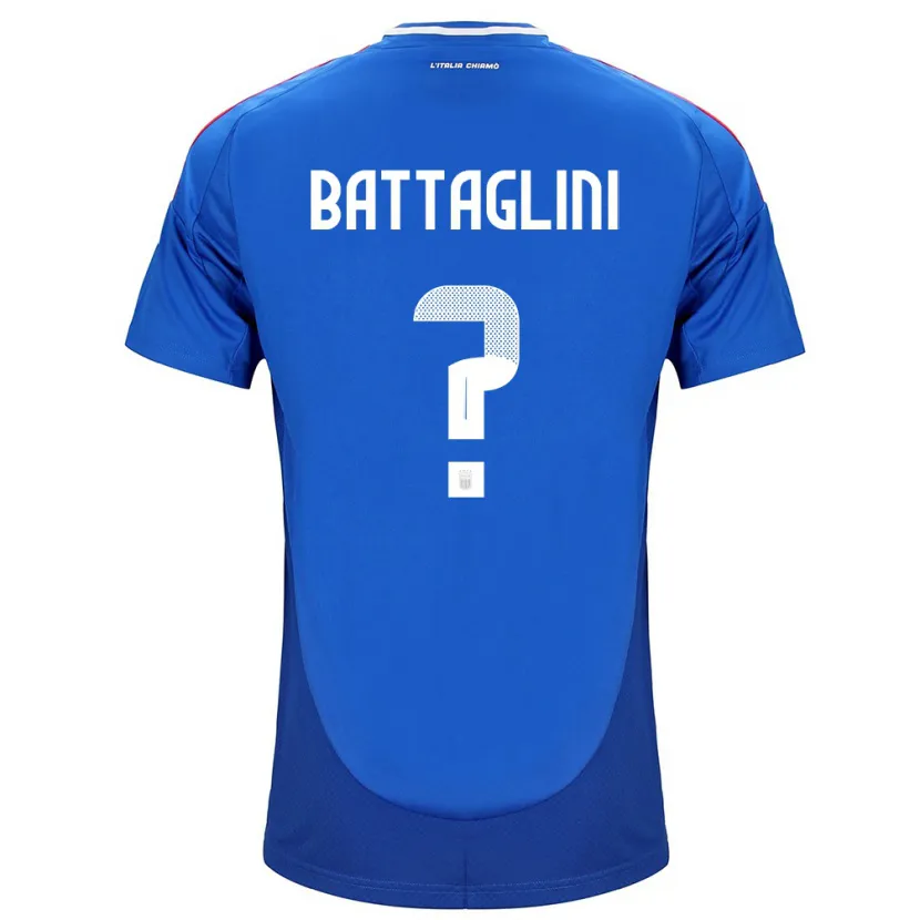 Danxen Heren Italië Pietro Battaglini #0 Blauw Thuisshirt Thuistenue 24-26 T-Shirt